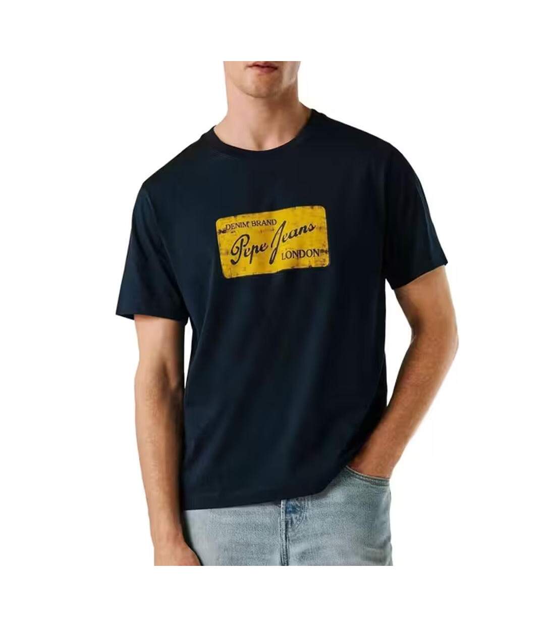 T-Shirt marine homme pepe jeans original-1