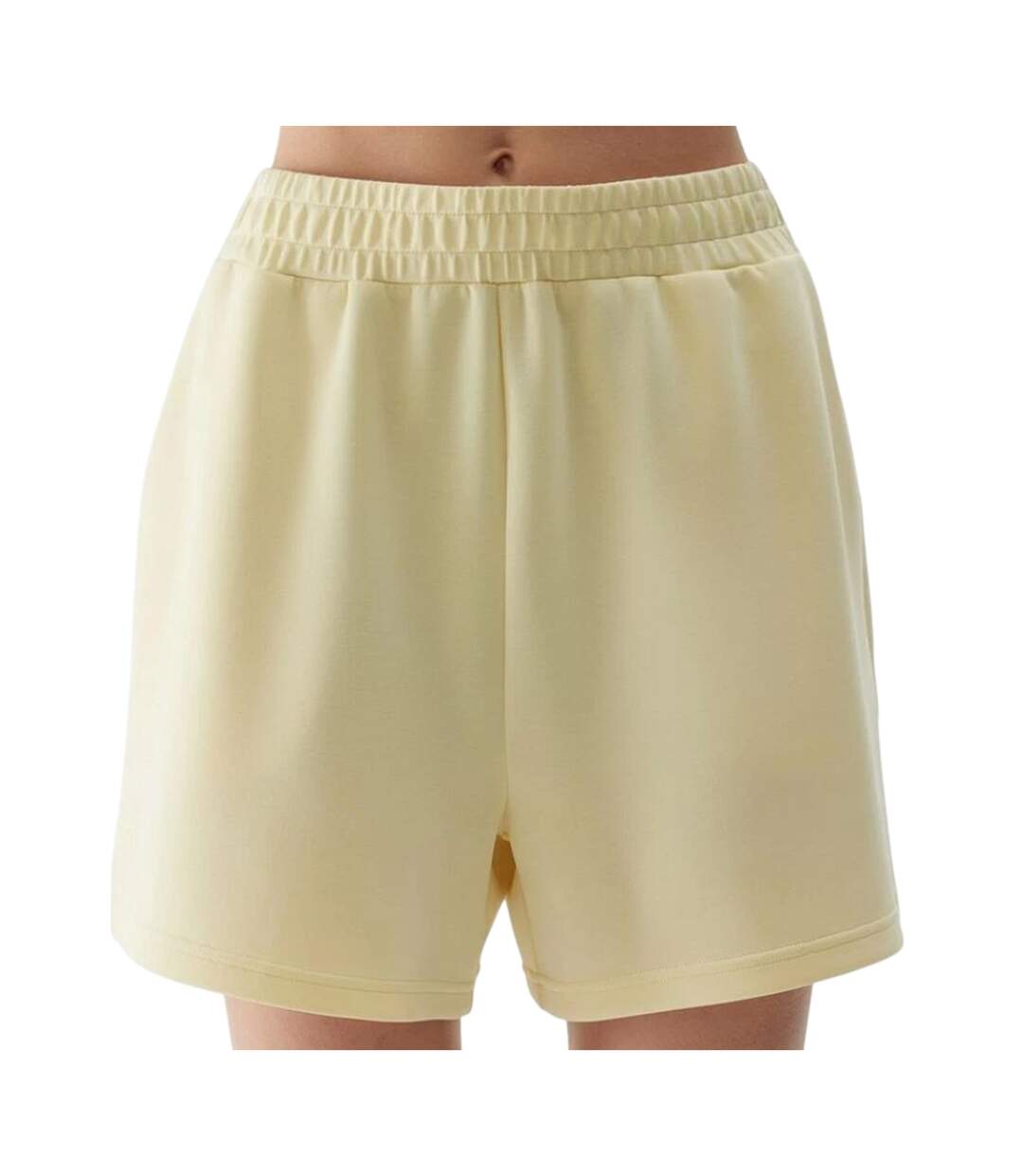 Short De Jogging Femme Jaune 4F-2
