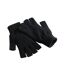 Beechfield Unisex Adult Plain Fingerless Gloves (Black) (L, XL) - UTBC5285