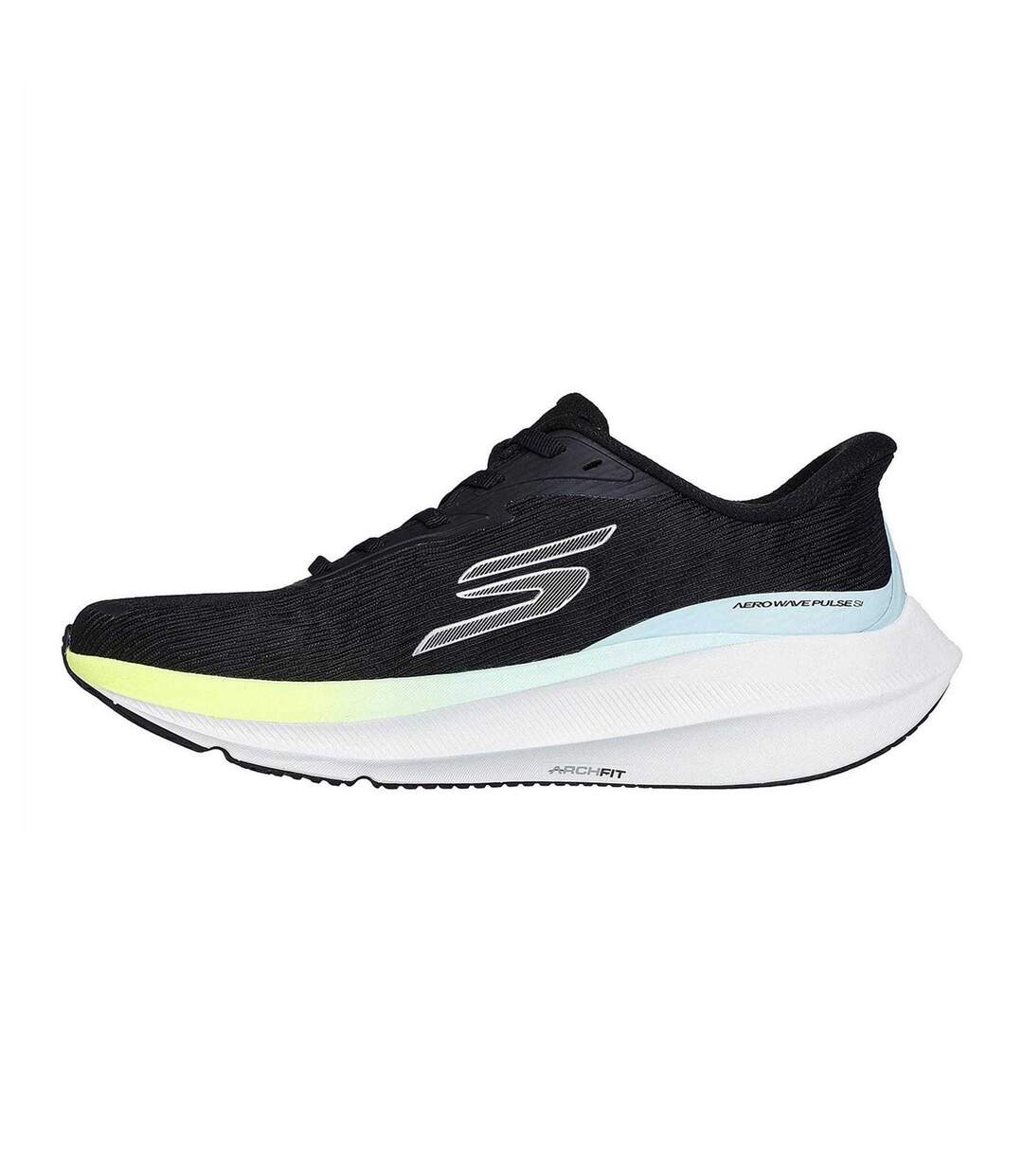 Womens/ladies Aero Pulse Slip-in Running Trainers Black Sun Skechers-2