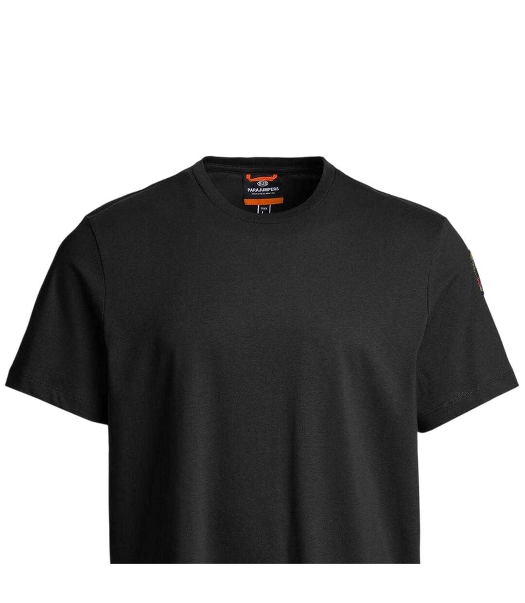 Mens Shispare Cotton T-shirt Black Parajumpers-3