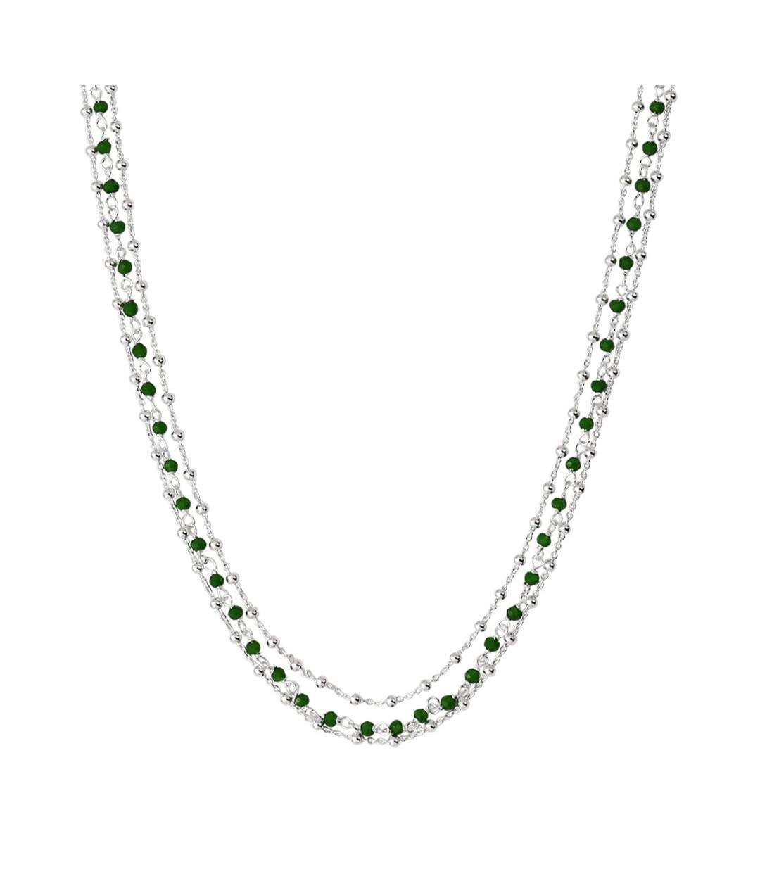 Collier multi chaînes vert clio blue noemie - taille unique-2