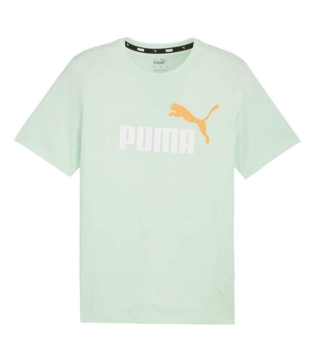 T-shirt Style Logo Ess+ Col Homme Vert Puma-1