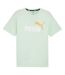 T-shirt Style Logo Ess+ Col Homme Vert Puma-1