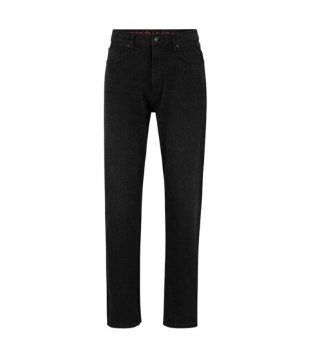 Mens Graffiti Face 5 Pockets Slim Jeans Black Hugo