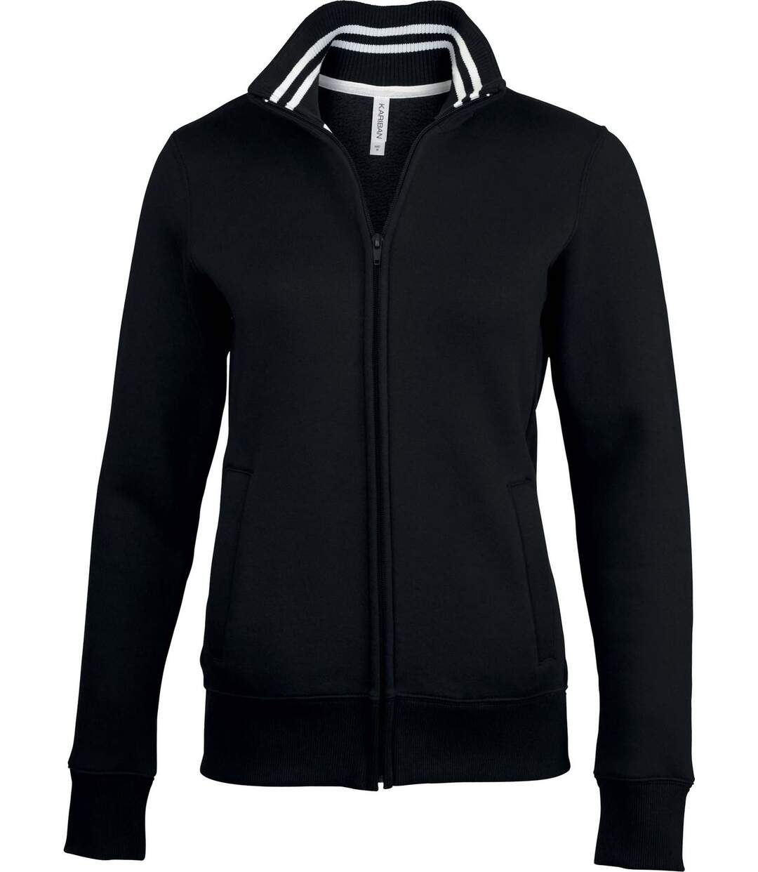 Veste molleton zippée - K457 - noir - femme-2