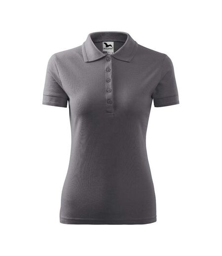 Polo Motif/style Uni Femme Gris Acier Malfini