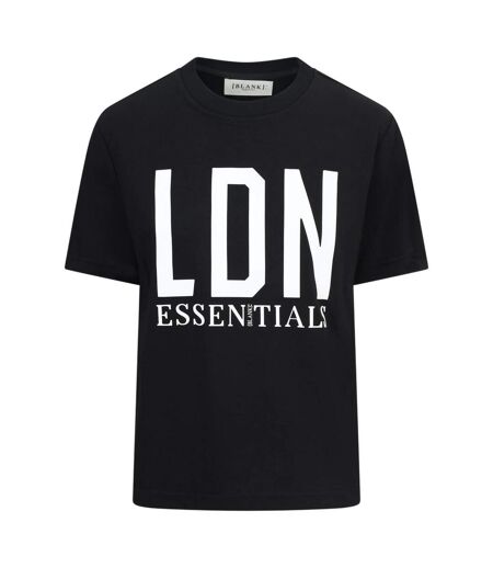 T-shirt London Femme Noir Blank Essentials