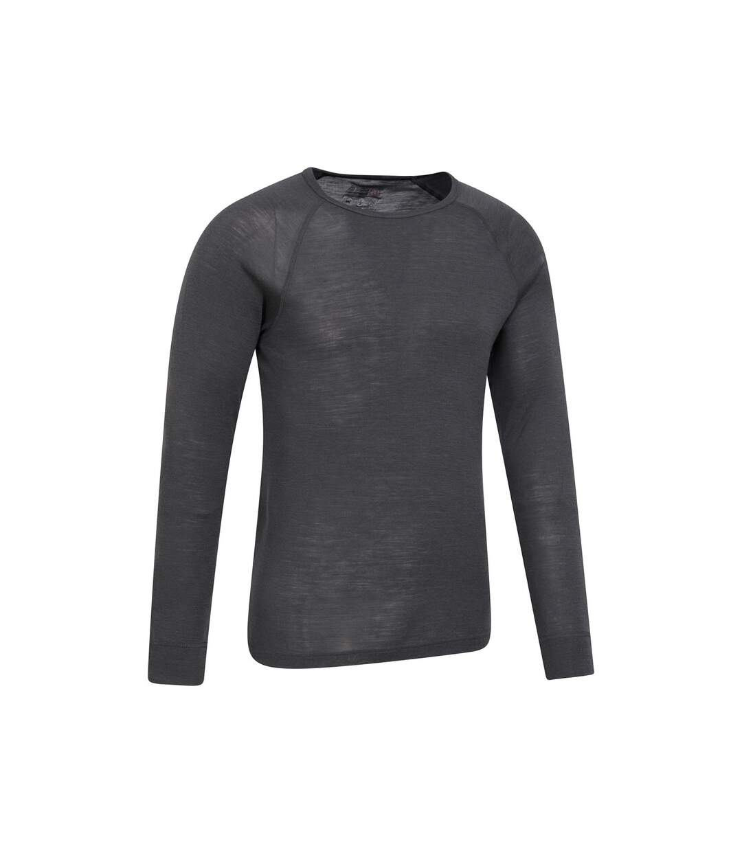 Mens Merino Wool Thermal Top Grey Mountain Warehouse-2
