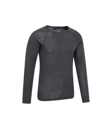 Mens Merino Wool Thermal Top Grey Mountain Warehouse