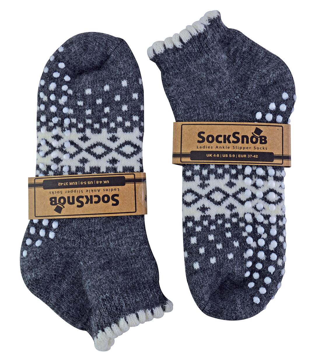 Sock Snob - Chaussettes Basses en Laine pour Femme Thermiques Antidérapantes-2