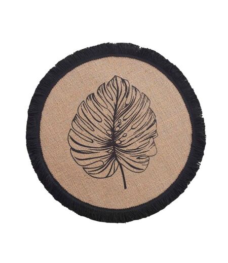 Set de Table Rond en Jute Mogador 38cm Naturel & Noir