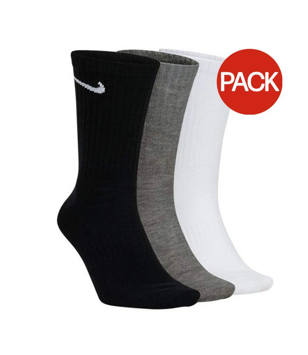 Chaussettes Tous Les Jours Motif/style Logo Adulte Blanc Noir Gris Nike-1