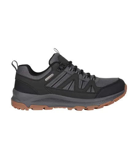 Mens Route Suede Waterproof Outdoor Walking Shoes Grey Mountain Warehouse