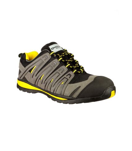 Amblers Safety FS42C Safety Trainer / Mens Shoes (Black/Grey/Yellow) - UTFS1706