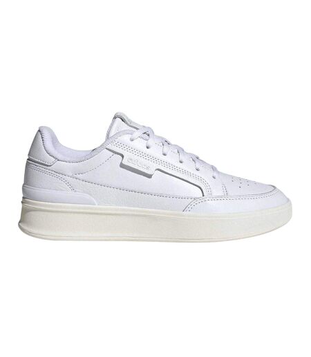 Womens/ladies Aspyre Perforated Leather Running Shoes White Silver Adidas