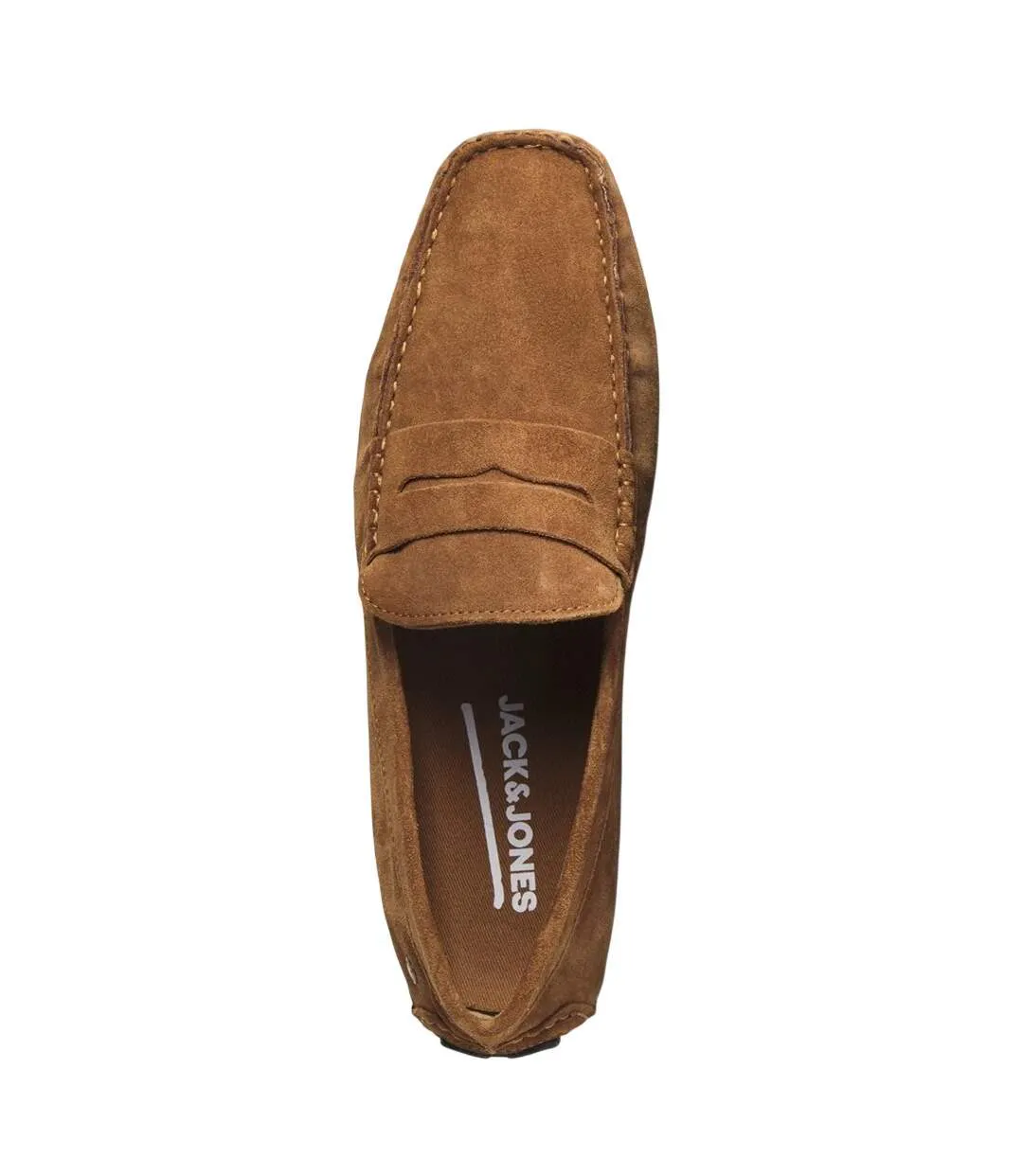 Mens Jensen Suede Slip-on Loafers Cognac Jack And Jones-4