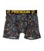 Boxer noir/bleu/jaune à imprimés homme freegun mas - l-1