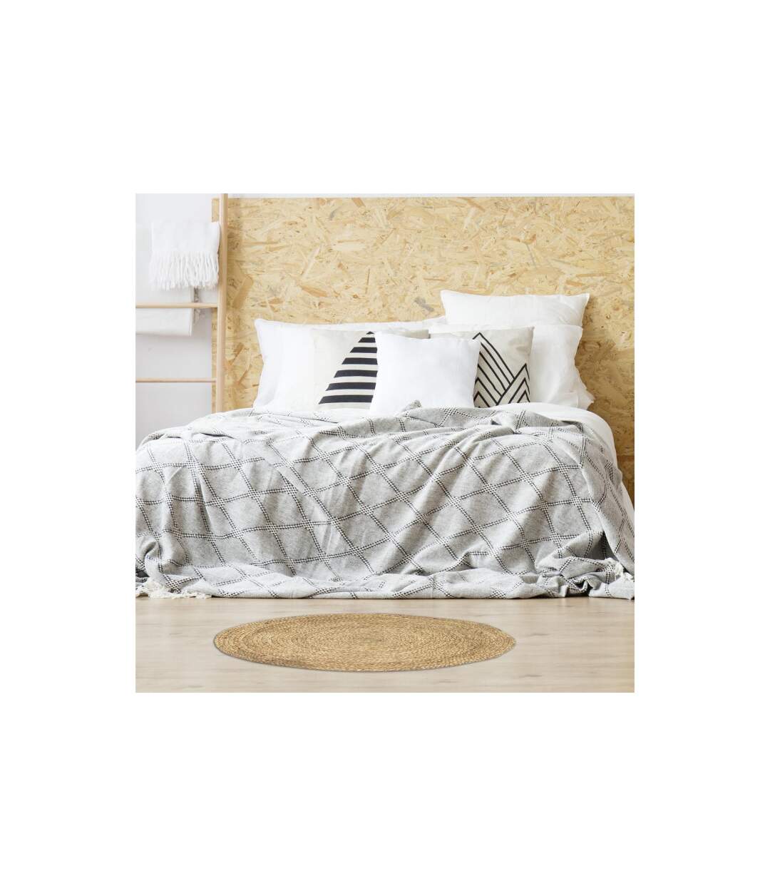 Tapis Rond Déco en Jute Baltimore 80cm Naturel-3