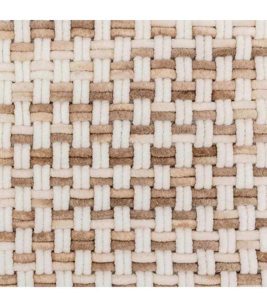 Tapis de Bain Tressé en Coton Dégradé 50x75cm Taupe-3