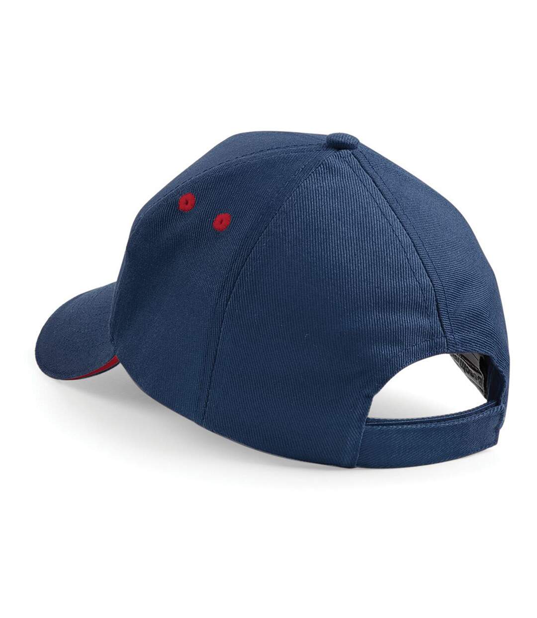 Beechfield Unisex Ultimate 5 Panel Contrast Baseball Cap With Sandwich Peak / Headwear (French Navy/ Classic Red) - UTRW222-2
