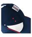 Beechfield Unisex Ultimate 5 Panel Contrast Baseball Cap With Sandwich Peak / Headwear (French Navy/ Classic Red) - UTRW222