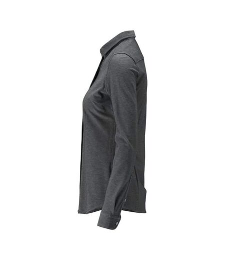 Womens/ladies Frontline Shirt Dark Anthracite Light Grey Flecked Mascot