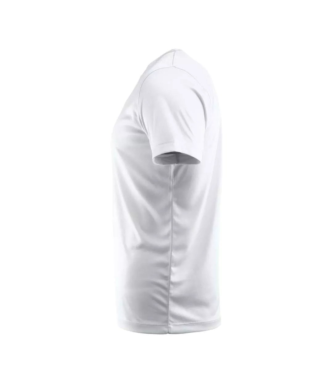 Mens Run Active T-shirt White Printer RED-3