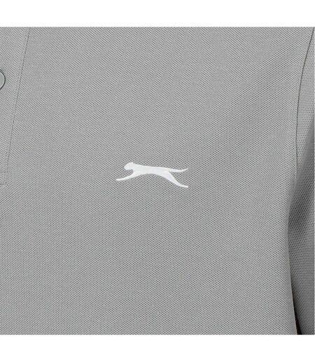 Mens Embroidered Logo Polo Shirt Light Grey Slazenger