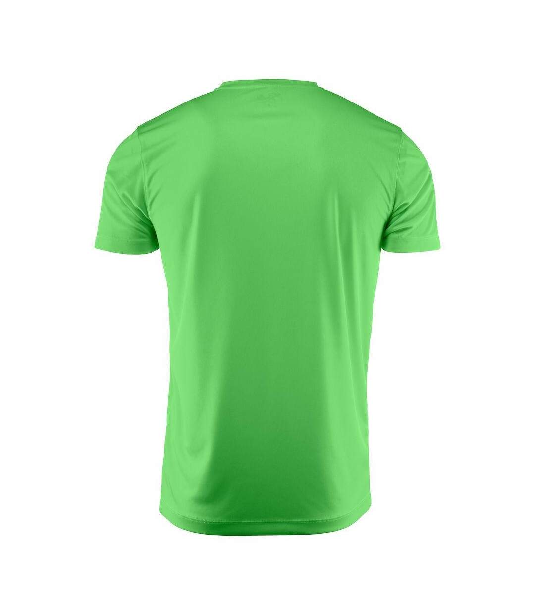 Mens Run Active T-shirt Lime Printer RED-2