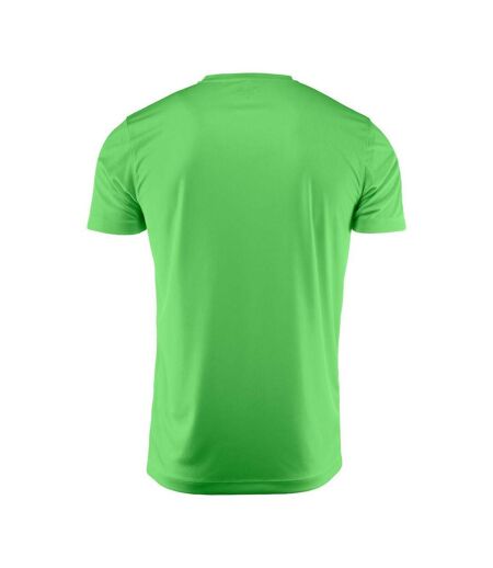 Mens Run Active T-shirt Lime Printer RED