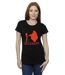 Disney - T-shirt BIG HERO BAYMAX FIST BUMP CUTOUT - Femme (Noir) - UTBI13338-2