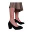 Womens/ladies melrose suede medium block heel court shoes black Where´s That From