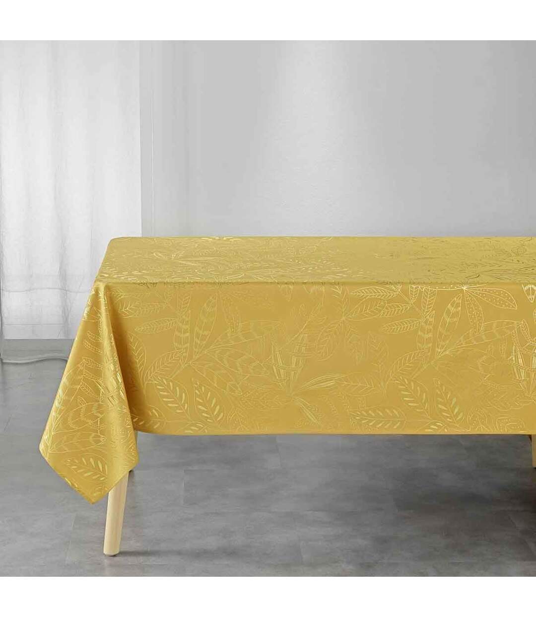 Nappe Imprimée Déco Belflor 150x240cm Jaune-1