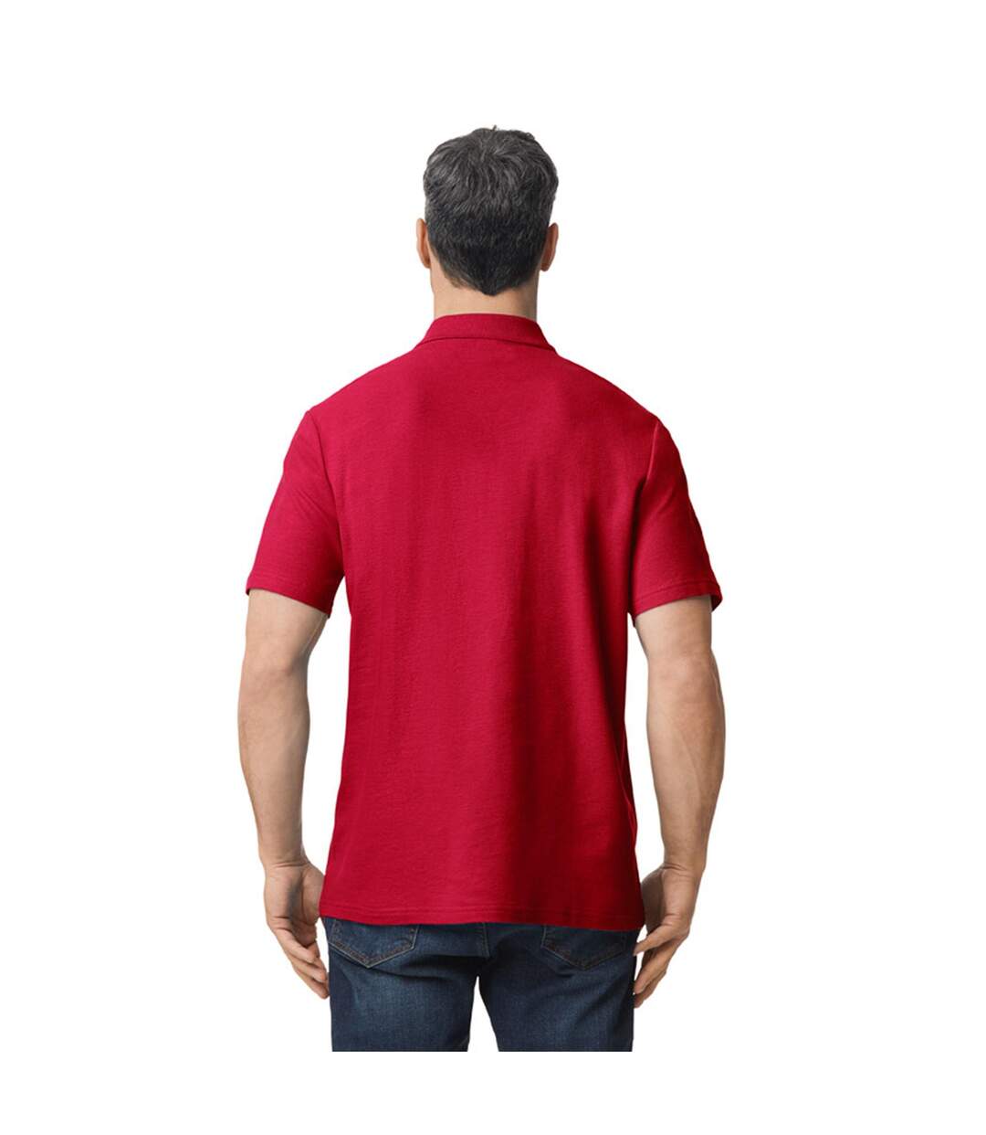 Softstyle Polo Homme Rouge Vif Gildan-4