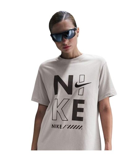 Womens/ladies Graphic Print Crew Neck Regular T-shirt Iron Nike