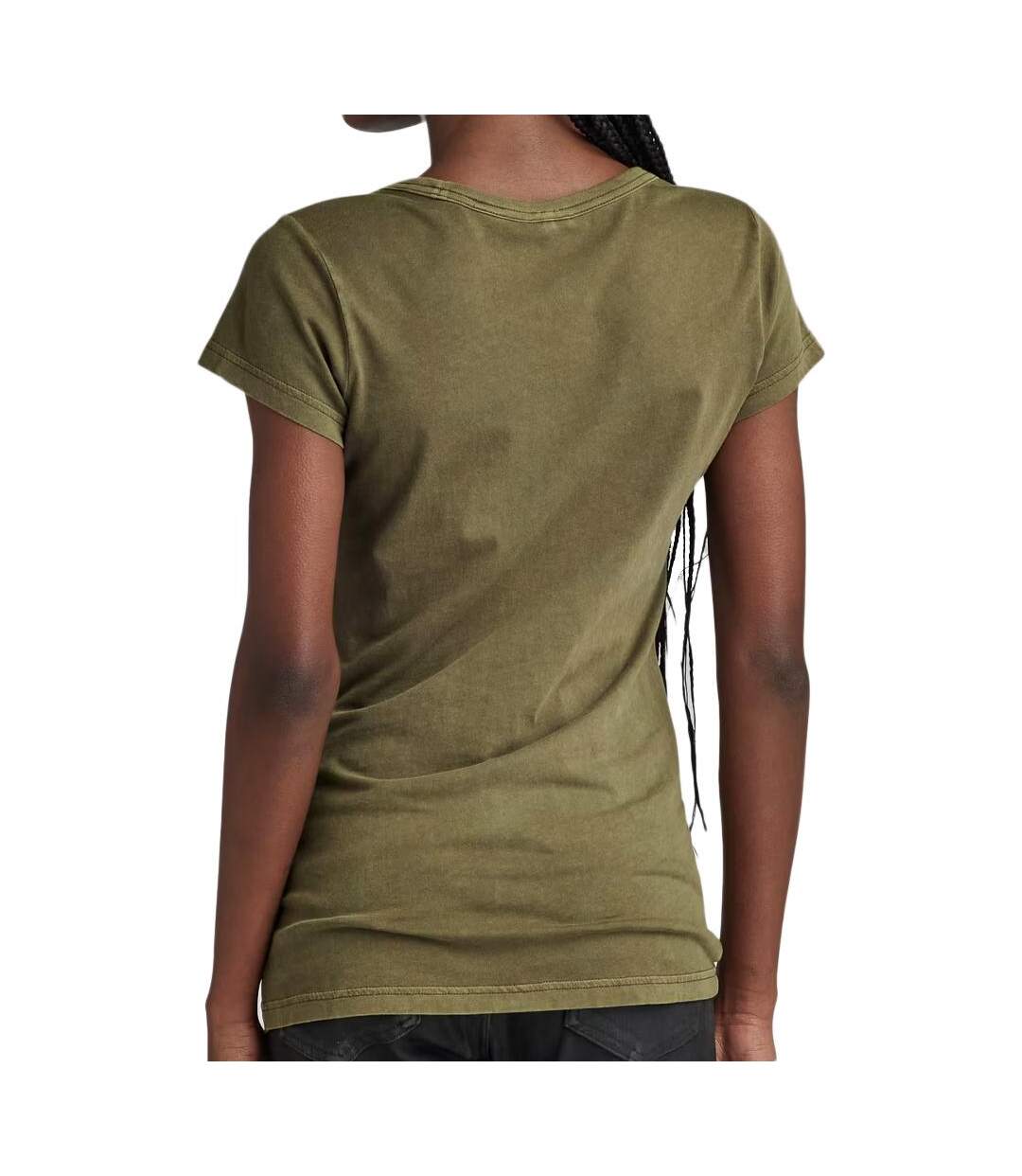 T-shirt kaki femme g-star raw eyben d21314-2