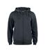 Mens Basic Active Full Zip Hoodie Black Clique-1