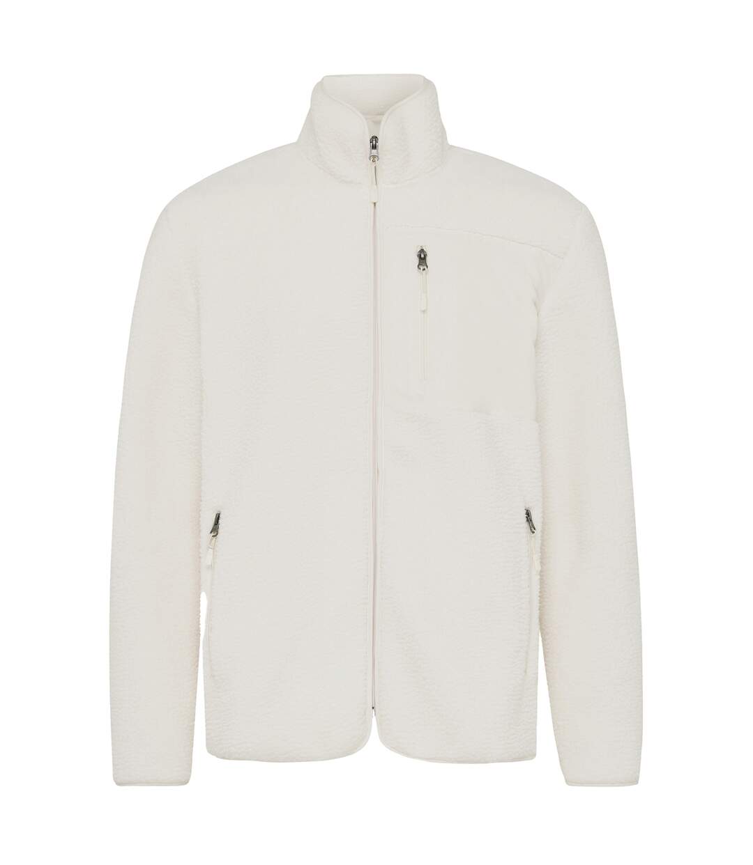 Unisex adult diran recycled polyester fleece jacket natural Iqoniq-1