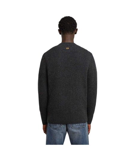 Mens Rib Knit Regular Jumper Grey G-Star