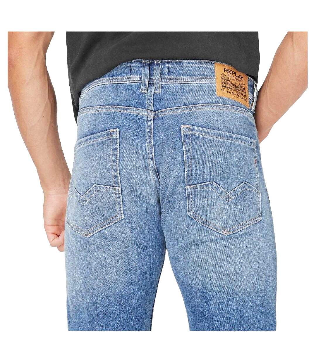 Mens Rocco Denim Jeans Medium Blue Replay-4