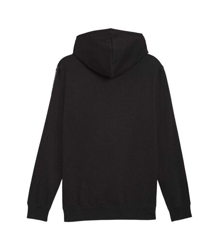 Mens Fleece Branded Tape Hoodie  Black Puma