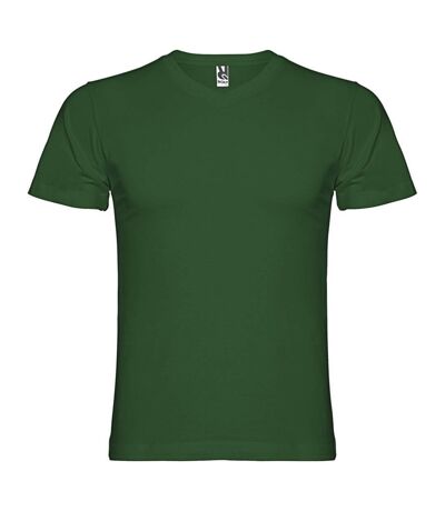 Roly Mens Samoyedo V Neck T-Shirt (Bottle Green)