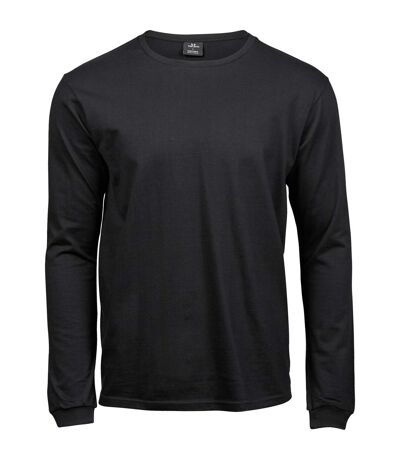 Mens Soft Long-sleeved T-shirt Black Tee Jays