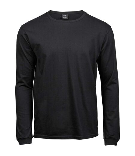 Mens Soft Long-sleeved T-shirt Black Tee Jays