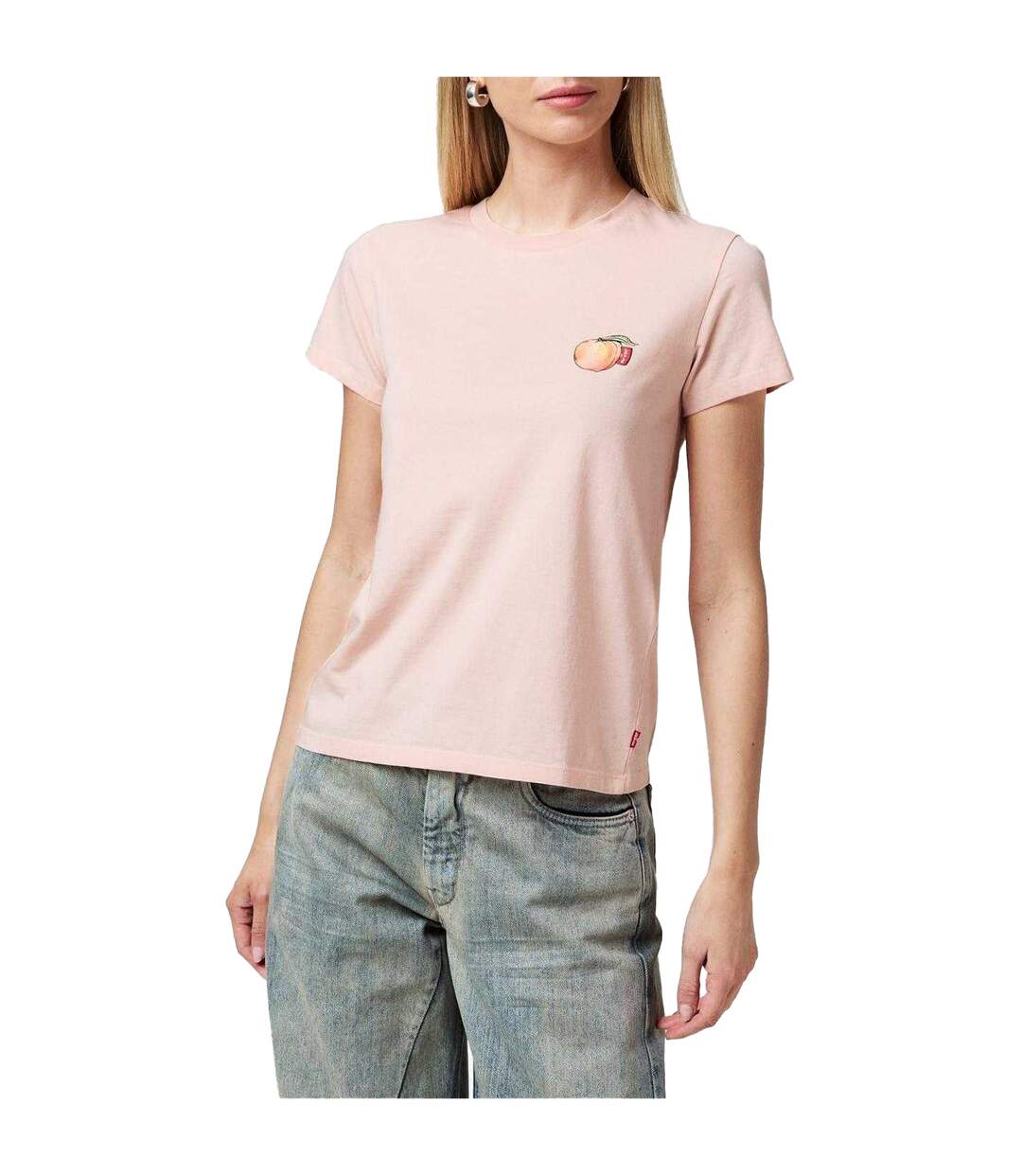 T-shirt Motif/style Imprimé Graphique Femme Corail Levis-4