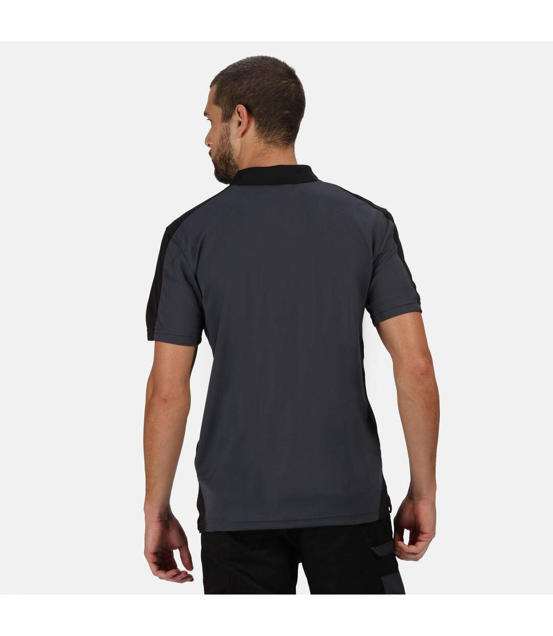 Polo Contrast Homme Gris Noir Regatta-4