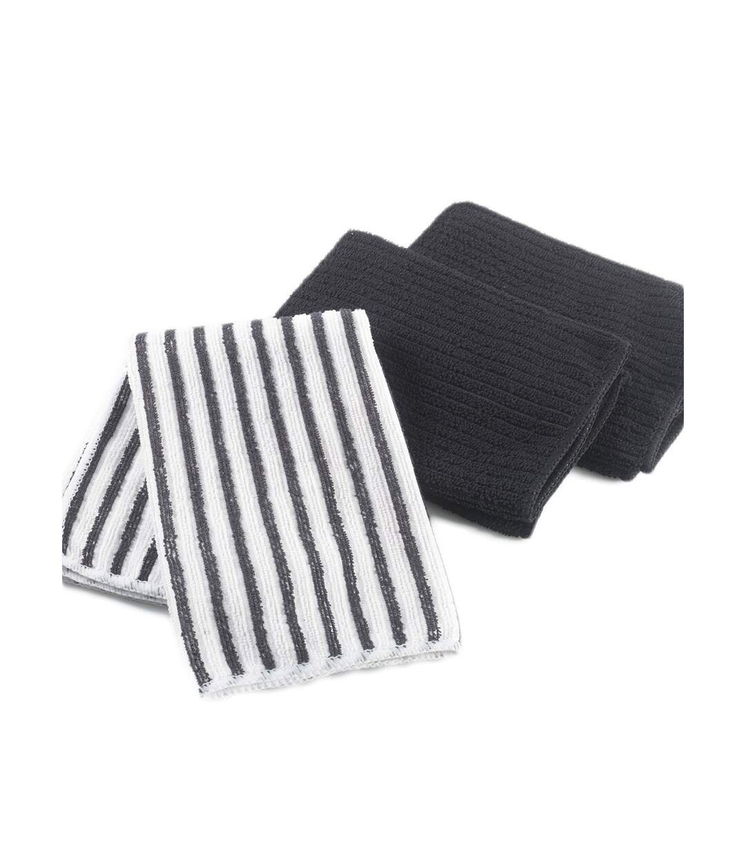 Lot de 3 Torchons Microfibre Cuistot 40cm Noir-1