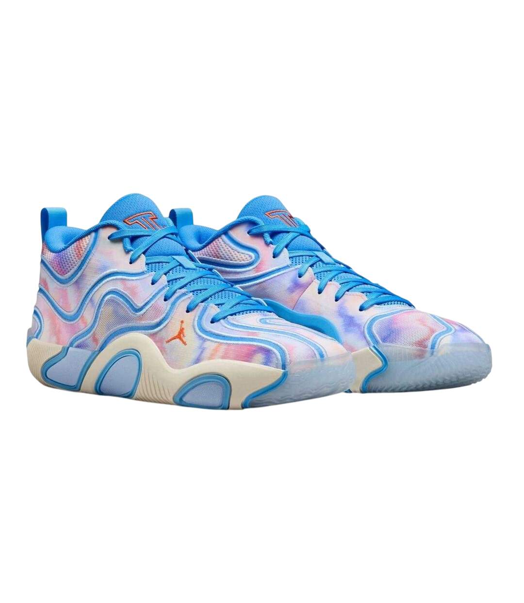 Chaussures De Basket Motif/style Tie-dye Homme Bleu Blanc Cassé Tie-dye Air-1