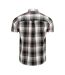 Mens Checkered Short-sleeved Shirt Black Red Giorgio-2